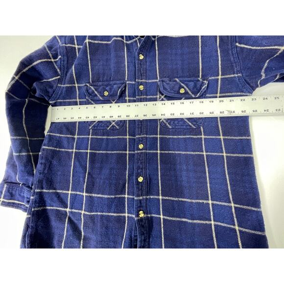 Canyon Guide Flannel Shirt Mens Size L Large Purple Plaid 100% Cotton Shacket - Picture 5 of 5